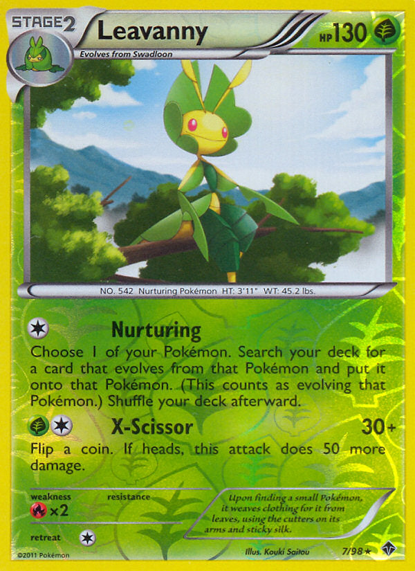 Emerging Powers Leavanny #7/98 reverse holo
